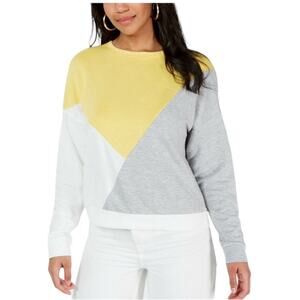 Hippie Rose Color Block Crewneck - Size Medium - NWT